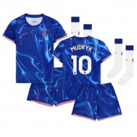 Maglie da calcio Chelsea Mykhailo Mudryk #10 Prima Maglia Bambino 2024-25 Manica Corta (+ Pantaloni corti)